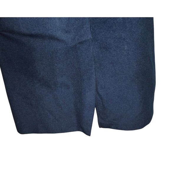 Southern Lady Jumper Dress Womens MP medium petite Navy Blue Long Midi corduroy - Picture 9 of 10